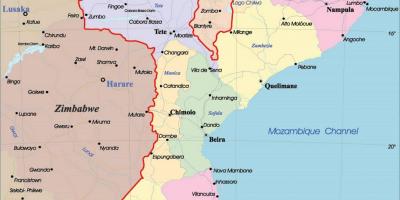 Mozambika politiskā karte