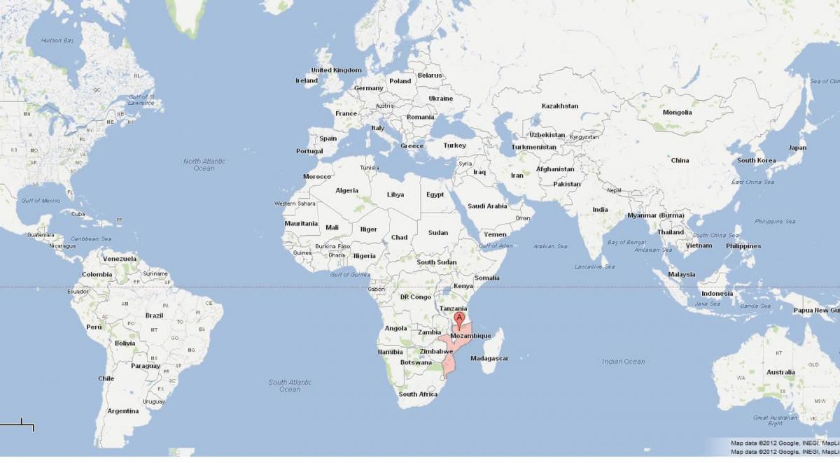 Mozambika uz pasaules kartes