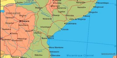 Kartes Mozambikas piekrasti