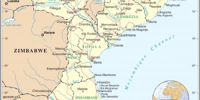 Lidostas Mozambikā kartē