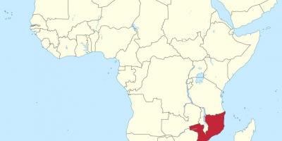 Kartes Mozambikas āfrikā